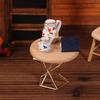1/12 Dollhouse Simulation Coffee Table Round Tea Table Model Doll Home Miniature Furniture Decor Micro Scene Construction Props