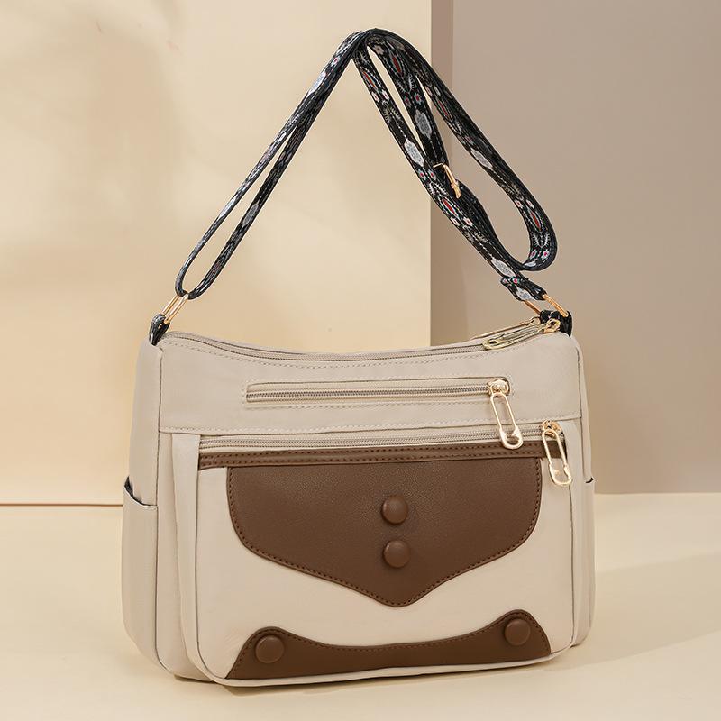 

Большая вместительная сумка на одно плечо, повседневная сумка подмышкой, женская сумка через плечо бежевый