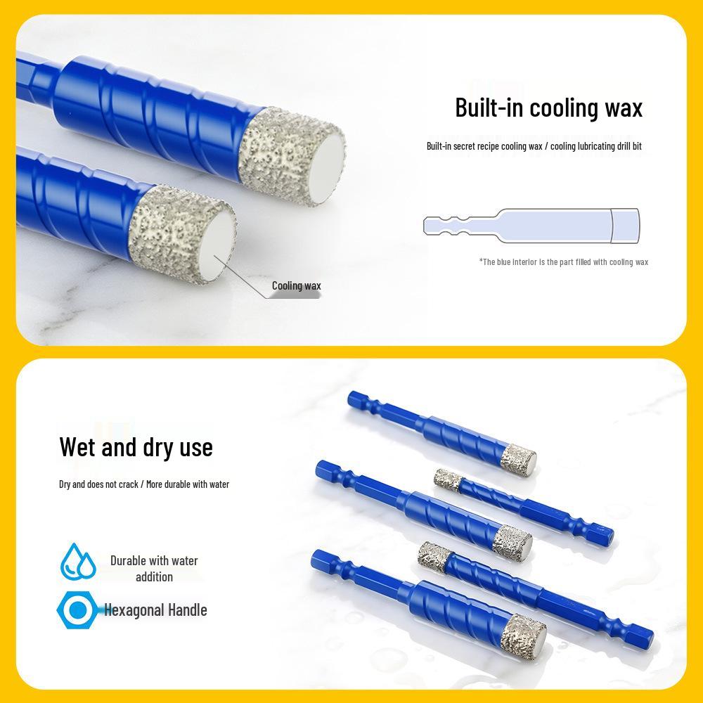 Diamond Hex Drill Bit for Glass, Quartz, and Tile
