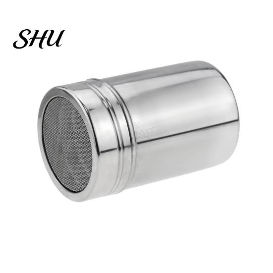 Fine Mesh Spice Dispenser Stainless Steel Sifter with Lid Rotating Cover Seasoning Jar for Pepper Shaker Even Distribution Coffee Powder BBQ