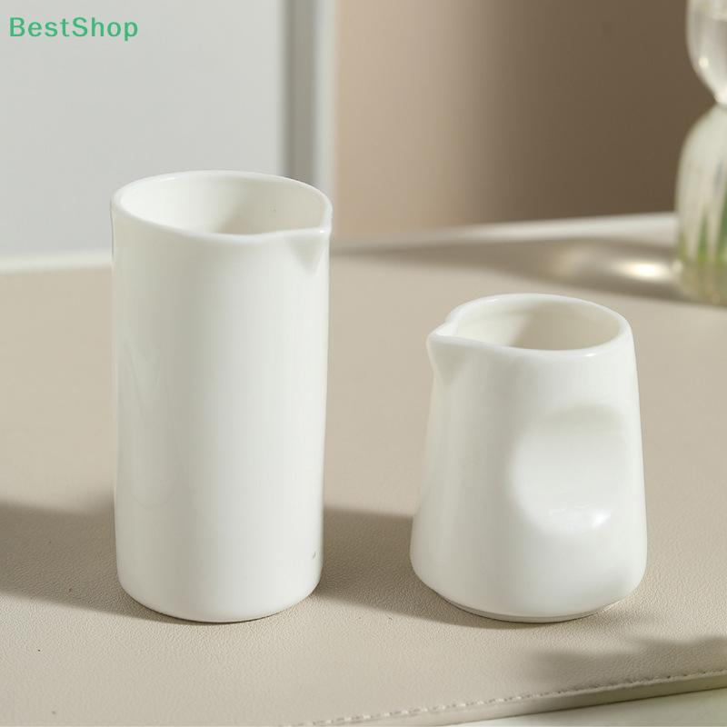 Copos de Bico Fino Cerâmica Branca Jarro de Leite Xícara para Leite de Café Jarro de Leite Panela Copo para Molho Cafeware Pote para Leite Potes para Tempero