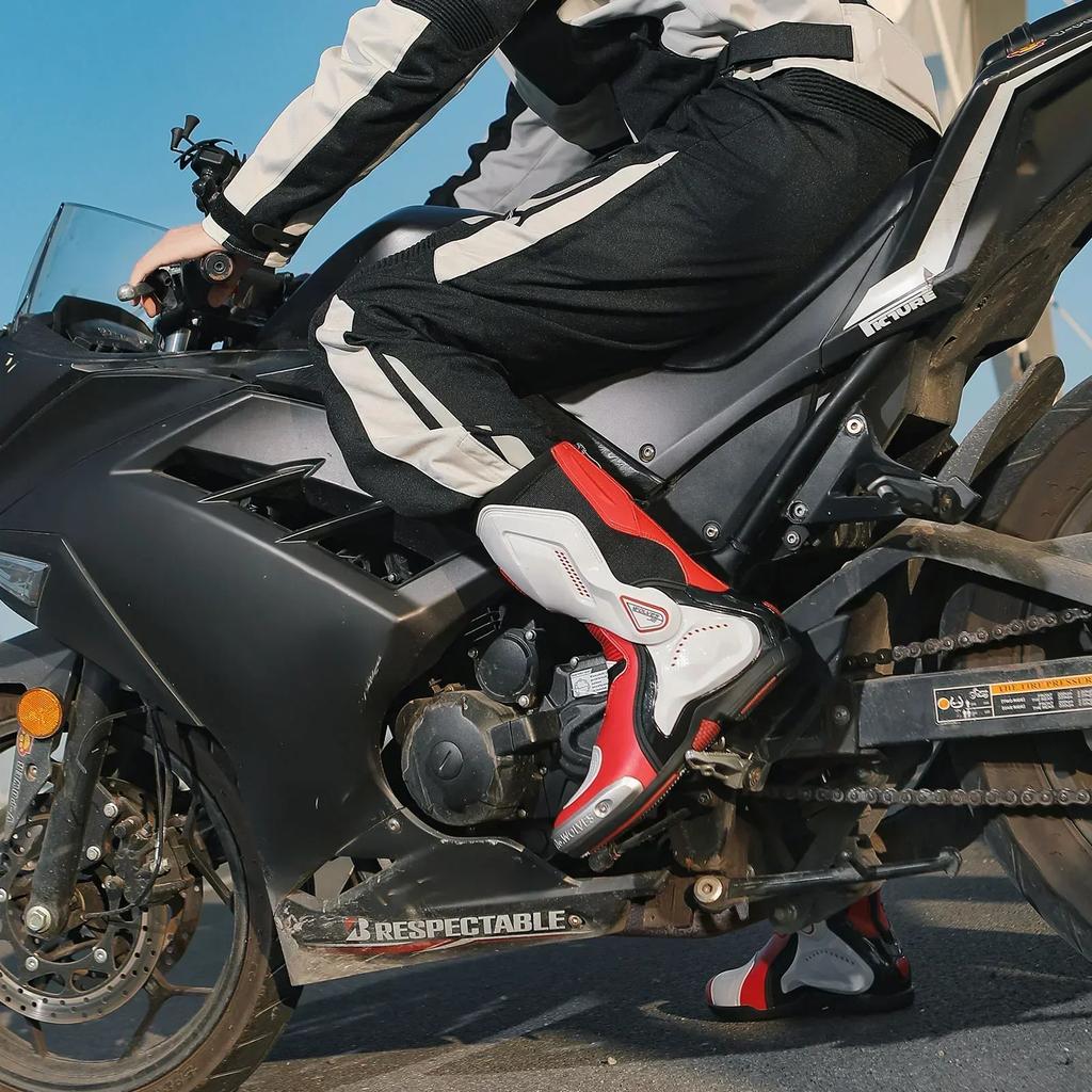 Men's Motorcycle Shoes Fall Prevention Cycling Shoes Consolidate Stability Motorboats Crashproof Road Cycling Boots Breathable