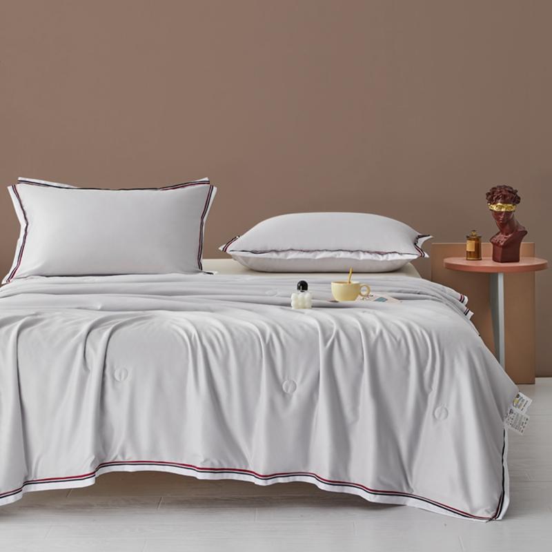 

Luxury Soft Summer Quilt Cool Smooth High-End Grey Pink Blanket Quilted Bedspread For Children Adults 150x200cm 59x78in
