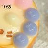 Fake Egg Tart Toy Kitten Squeeze Toy, Stress Relieving Cartoon Healing Ball Soft Stretchy Food Fidget Portable Sensory