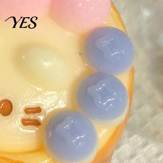 Fake Egg Tart Toy Kitten Squeeze Toy, Stress Relieving Cartoon Healing Ball Soft Stretchy Food Fidget Portable Sensory