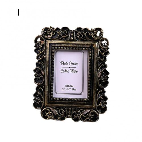 Floral Photo Frame Elliptical Picture Frame Small Baroque Photo Holder Desktop Picture Frame Wedding and Home Decor Gift