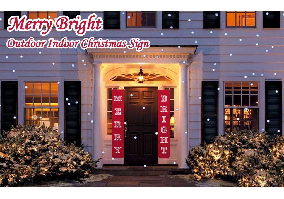 Christmas Door Banners: Hanging Flags & Decorative Curtains for Popular Holiday Display