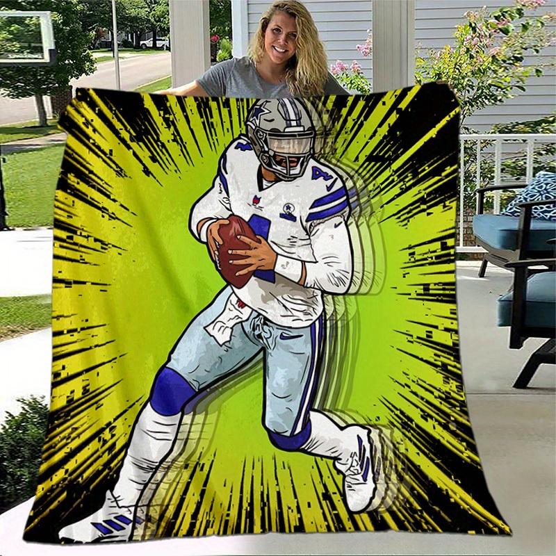 1pc. Dallas Cow Football Player Art Print - Home Office Outdoor Blanket Gift for