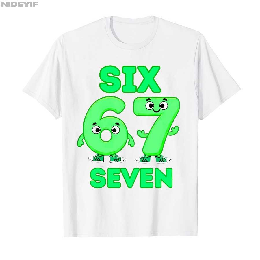 67 Italian Brainrot Lustige Italienische Brainrot Kinder 67 Sechs Sieben T-Shirt Für Männer Frauen 100% Baumwolle T-Shirts Kurzarm Oberteile 0930-1