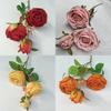 Silk Artificial Rose Bouquet For Wedding Living Room Centerpiece Decor Gift