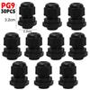 PG7 PG9 Waterproof Cable Gland Cable Entry IP68 Nylon Plastic Connector Adjustable Locknut Sleeve Joint Cord Strain Relief Joint