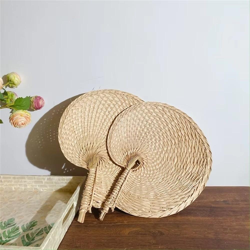 Lightweight Hand-woven Palm-Leaf Fan Anti-Mosquito Decorative Handheld Fans  School/Office