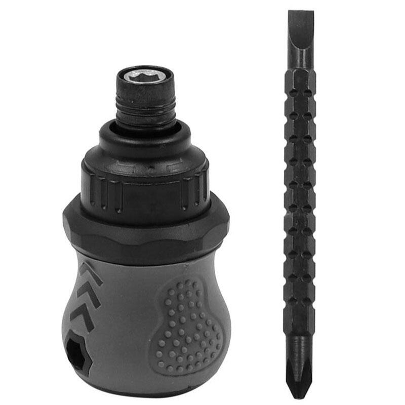 Dual-Purpose Ratchet Screwdriver with Telescopic Shaft - Adjustable Phillips and Slotted Screwdriver for Repair