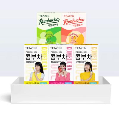 [4+1] Kombucha 10 Sticks X 5 Boxes Mixed (50 Sticks), Korea Kombucha