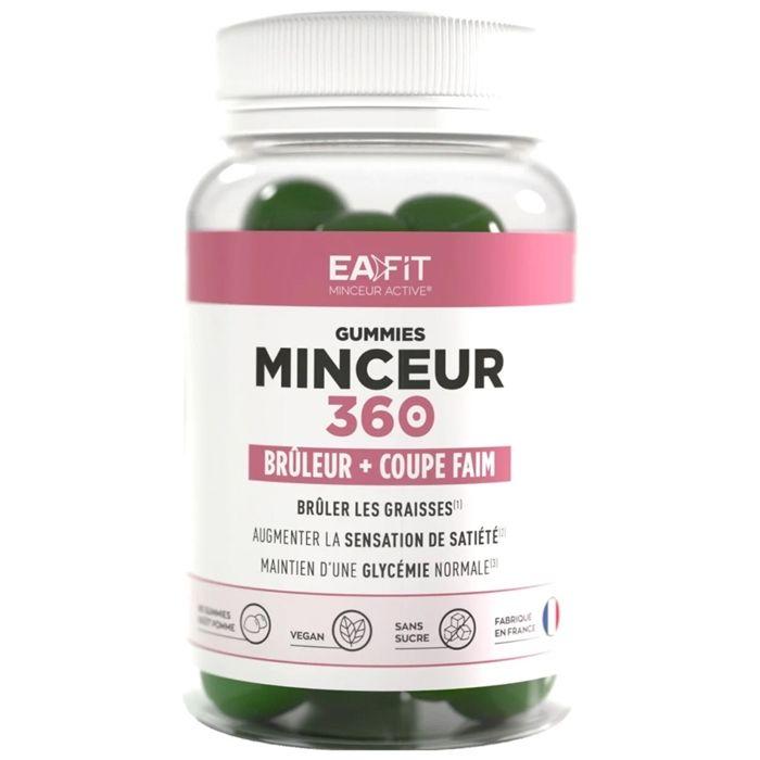 EAFIT Minceur 360 Gummies - Brûleur, Coupe Faim - Vegan, Sans Sucre - 60 Gummies