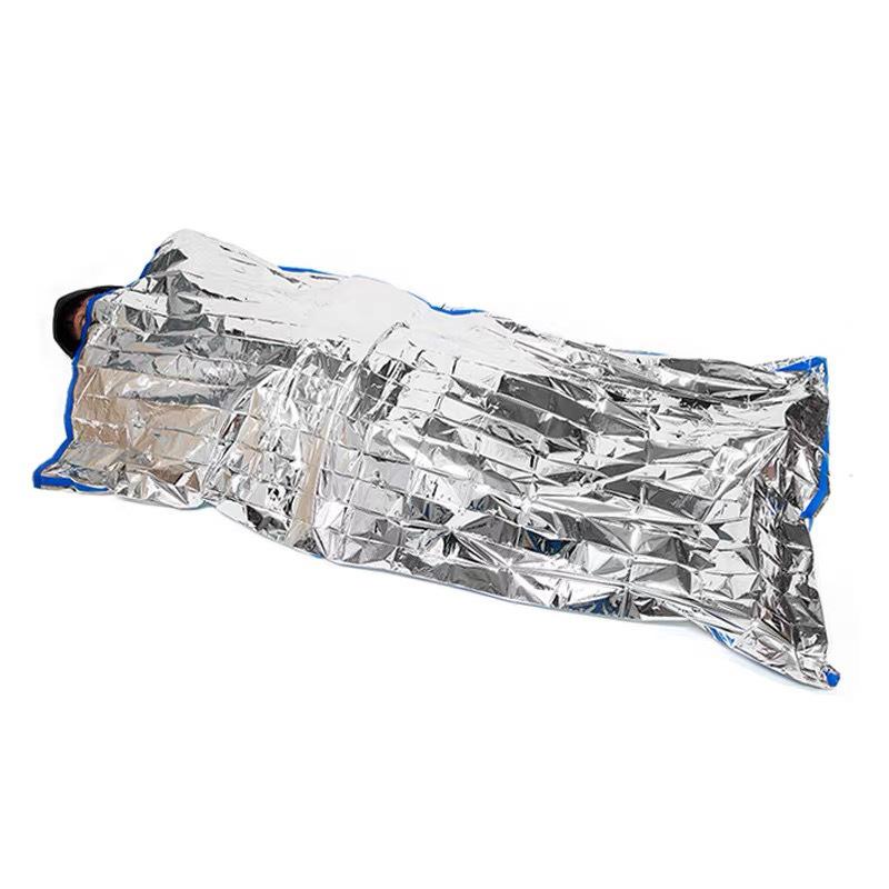 Silver PET Anti-Radiation Emergency Sleeping Bag for Warmth & Insulation