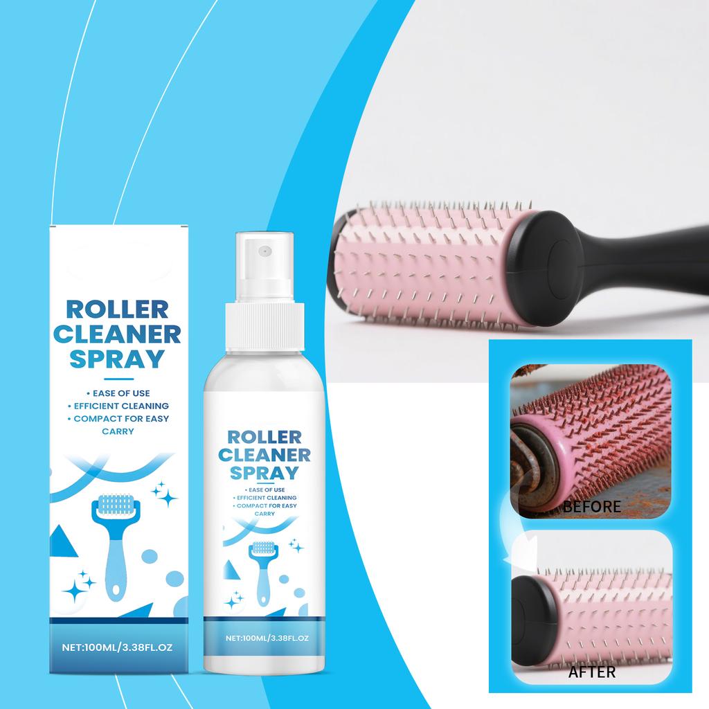 Roller Cleaning Spray: Cleans Roller Stains, Improves Smoothness, Keeps Rollers Clean, And Provides Maintenance And Refurbishment. 100ml