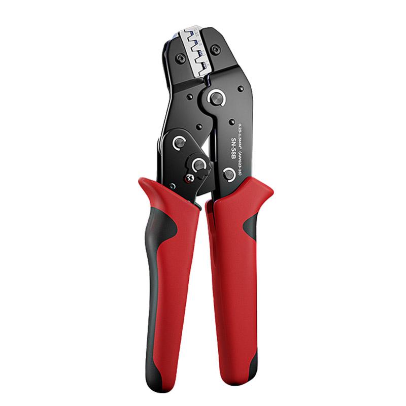 

DuPont Terminals Crimp Pliers Barrel Crimping Tools SN-58B 24-16 AWG /0.25-1.5mm² Ratcheting Crimper for Butt Connectors Others красный