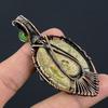 Wild Horse & Green Evil Eye Pendant Gemstone Jewelry, 999 Copper Wire Wrapped Handmade Pendant, Latest Design Jewelry