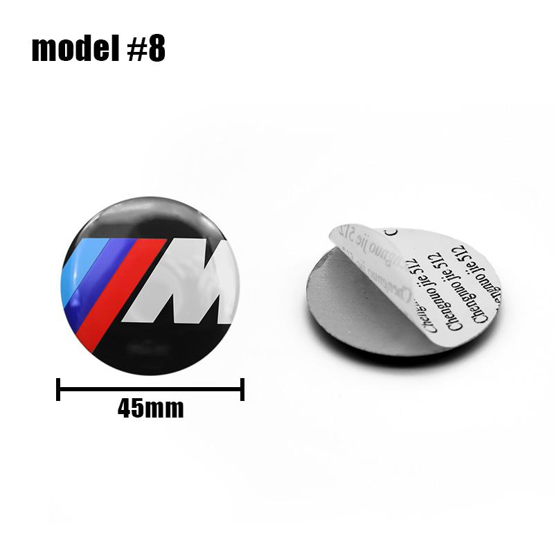 1 Stück 45mm 47mm Auto Lenkrad Dekoration Abzeichen Aufkleber Logo Zubehör Für BMW E46 E90 E60 F30 F10 E39 E36 F20 E87 E90 E70