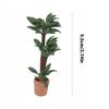 Realistic Plant Dollhouses Miniature Brazilwood Money Tree with Pottery Pot for 1/12 Dollhouses Garden and Patios Decors