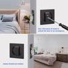 Square Pocket Door Lock with Color Coded Indicator, Pocket Door Hardware,Pocket Door Latch, Matte Black Privacy Pocket Door Hardware for Home,