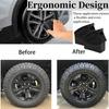 Tire Shine Applicator, Reusable Tire Dressing Applicator Pad with Ergonomic Rectangle Box for Car