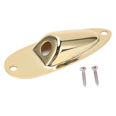 Elektrische Gitarre Jack Platte Eingang Ausgang Buchse Boot Stil Instrument Zubehör mit Schraube Gold