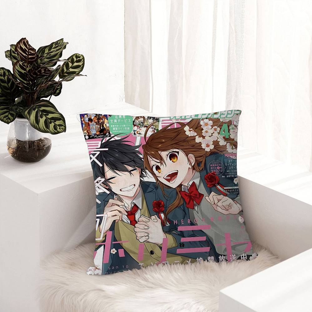 

Хоримия Аниме Персонализированная Наволочка Пылезащитный Чехол для Подушки Спальня Детская Вечеринка Украшение Наволочка Подарок на День Рождения Детям 12x12Inch