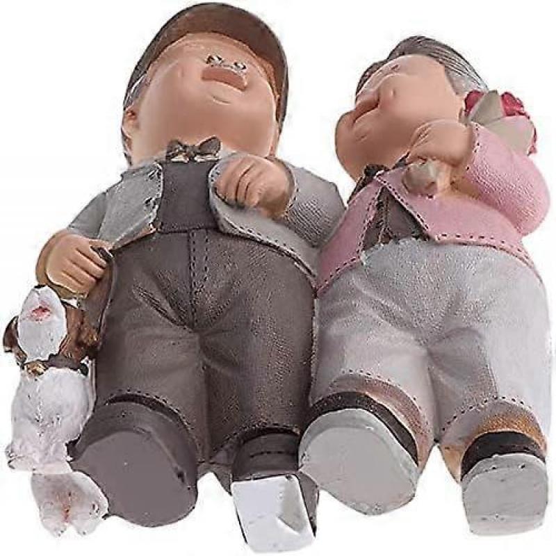 Birthday Wedding Gift for the Elderly Gift Old Man Old Lady Home Living Room Figure Ornaments Resin Decoration
