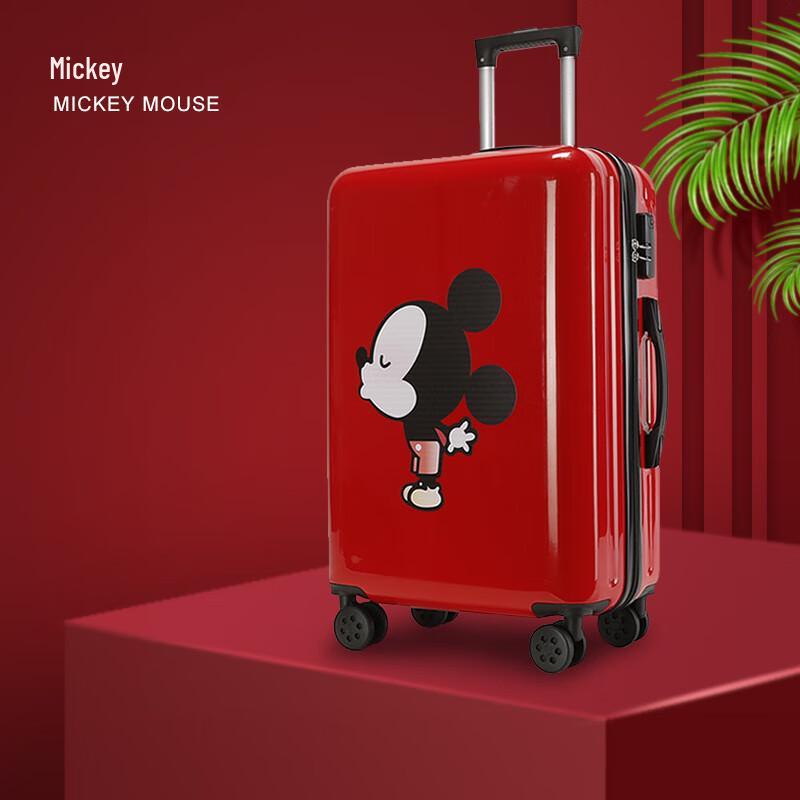 LIDU Mickey Kiss Red Wedding Suitcase 24 inch