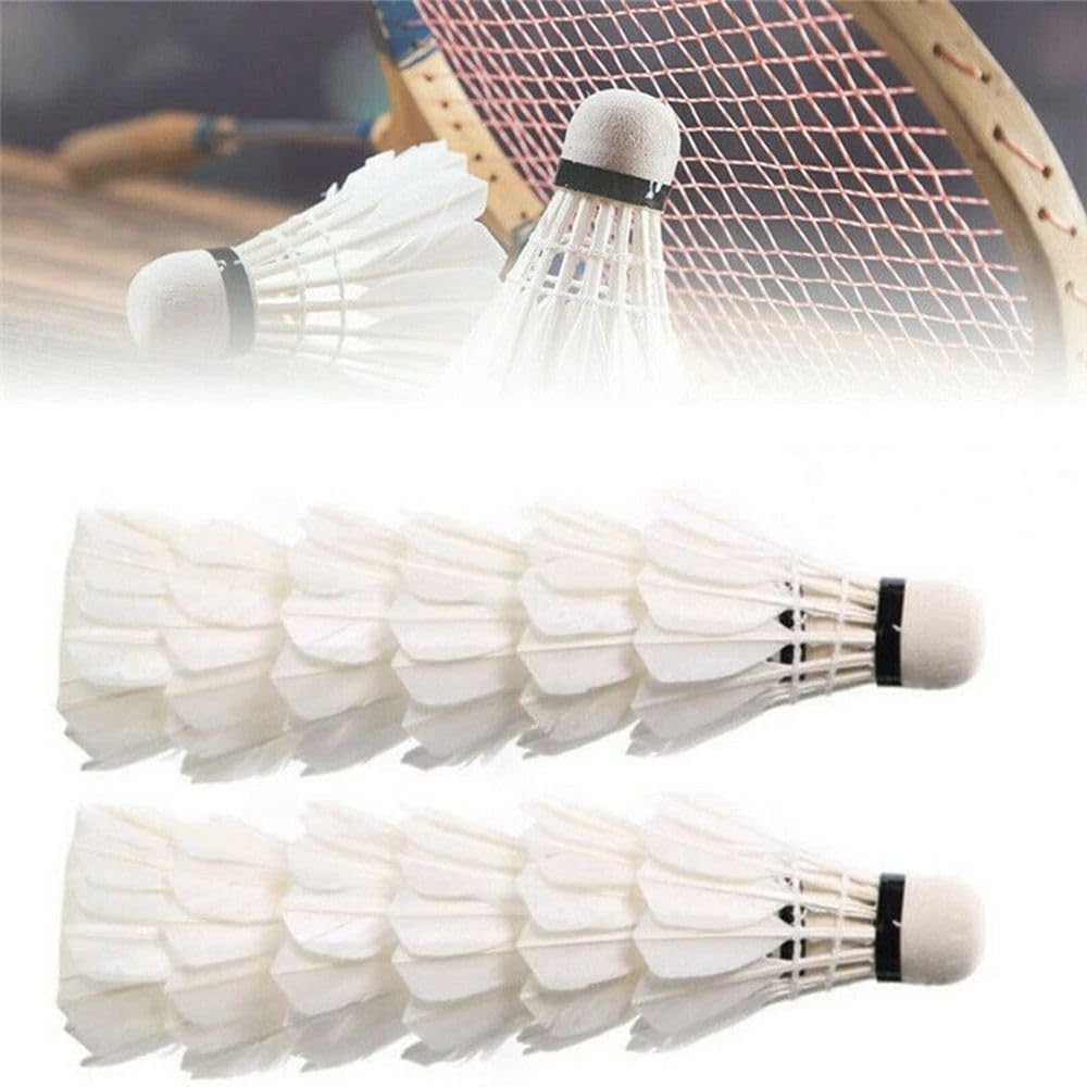 12pcs Professional Badminton Shuttlecocks Black Goose Feather Badminton Shuttlecocks Training Sports Badminton Balls