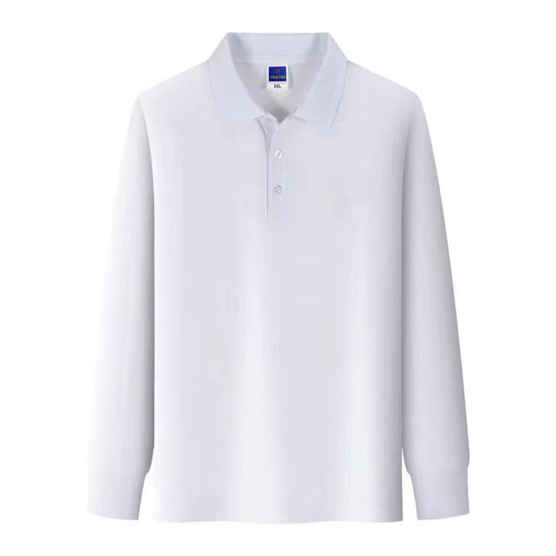 

200g Eco-Friendly Cotton Long-Sleeve Polo Shirt - Men s Fashion, Customizable Logo, Perfect for Autumn/Winter Workwear, Solid Colors. L