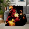 Captain Marvel vs Iron Man: Epic Battle Comic Art PrintBlanket Flannel Throw Blanket for Sofa, Bed, Travel, Camping, Office, Couch, Chair