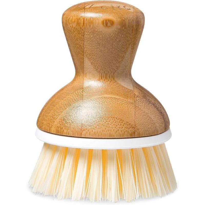 

1PC Full Circulation Bubble Rising Bamboo Dishwashing Brush Palm Handled Kitchen Cleaning Brush for Non-Stick Pans, Cast Iron Pots and Sinks
