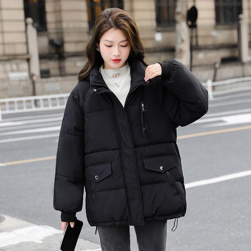 Casual and Warm Women's Down Cotton Jacket Winter Bread Coat for Korean Students