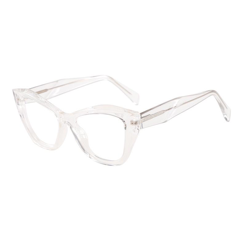 Cat-eye Blue Light Blocking Reading Glasses with Large Irregular Frame