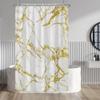 White Marble Gold Veining Pattern Shower Curtain Waterproof Bath Curtain for Bathroom Decor Modern Luxury 180x180cm