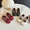 2025 Spring/Autumn Girls' Soft Sole Princess Leather Shoes
