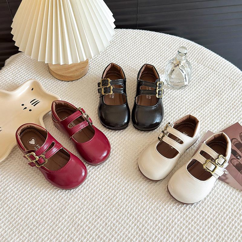 2025 Spring/Autumn Girls' Soft Sole Princess Leather Shoes
