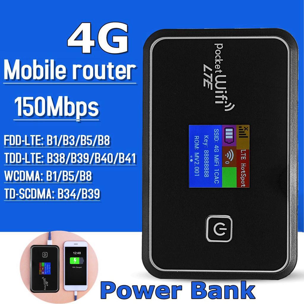 Router WiFi Mobil 4G LTE FDD/TD 150Mbps Mobile MIFI Portabil Wireless de Buzunar Hotspot Router Bandă Largă Ecran LCD