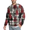 Men's Casual Fashion Printed Round Neck Pullover Sweatshirt