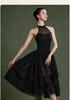Adult Women's Sleeveless Halterneck Ballet Dance Leotard with Mesh Splice