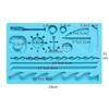 1pc Boat Ship's Anchor Shape Fondant Mold Silicone Paddle Wave Cake DIY Gum Paste Cupcake Chocolate Decorating Tool