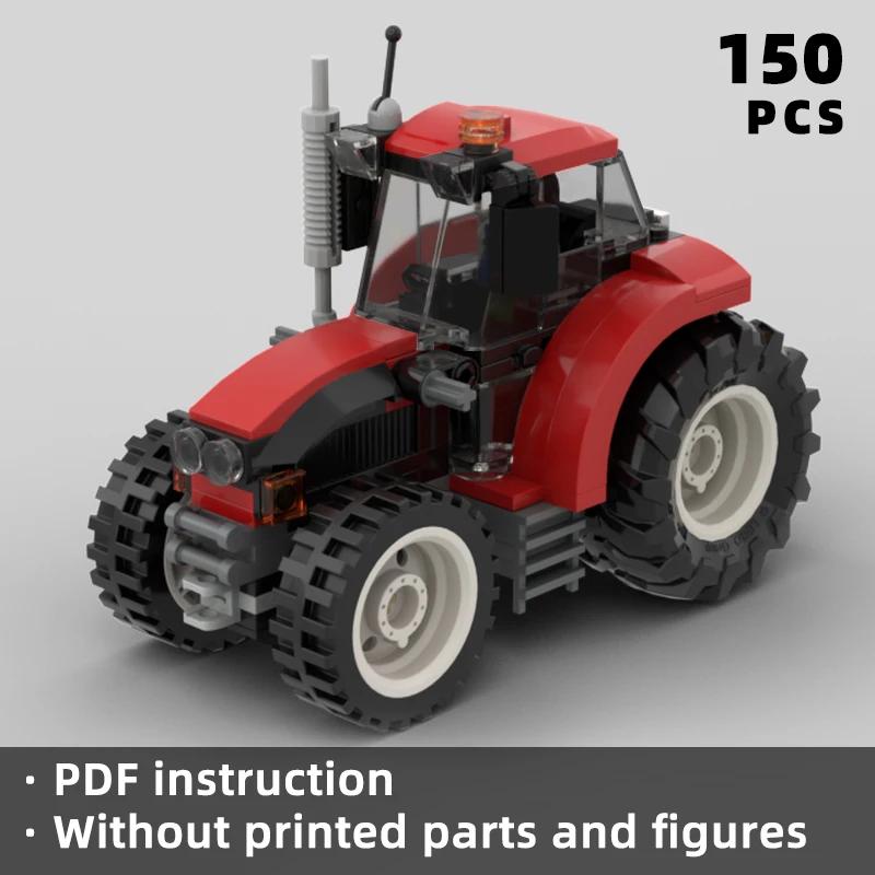 Farming Tractor Bricks Farm Car Modules Speed Tractor Moc Race Fans Gift Option Unique Display Klocki helps develop fine motor skills