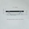 6pack Modern Stainless Steel Cabinet Pulls, Durable Drawer Handles Hardware for Kitchen Dresser Bathroom Wardrobe Door