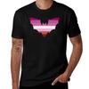 Lipstick Lesbian Pride Bat TShirt Worker Basic Short Sleeve Tee