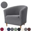 Jacquard Club Chair Slipcover Polar Fleece Barrel Tub Chair Covers Stretch Armchair Sofa Cover Living Room Furniture Protector