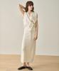 GRIDAJ Fine Wool Maxi Knit Skirt _ Ivory