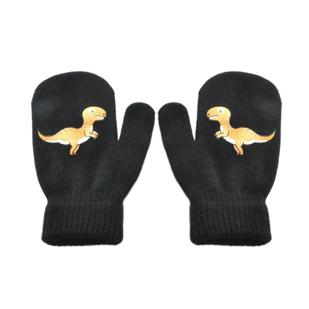 Winter Thicken Velvet Children Baby Gloves Keep Warm Soft Full Finger Mittens Elastic Cartoon Winter Gloves